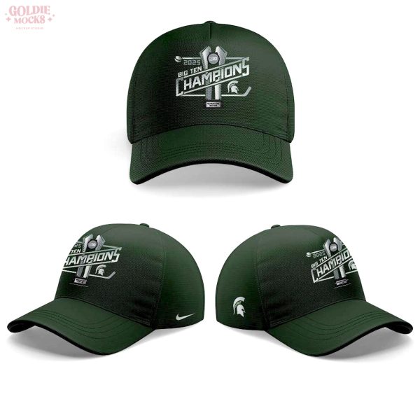 Michigan State Hockey Big Ten Tournament 2025 Champions Cap
