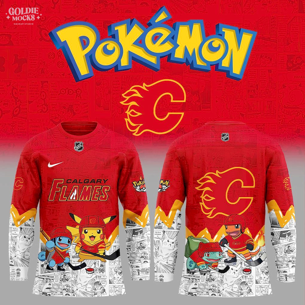 Calgary Flames x Pokémon Special Hockey Jersey Calgary Flames x Pokémon Special Hockey Jersey