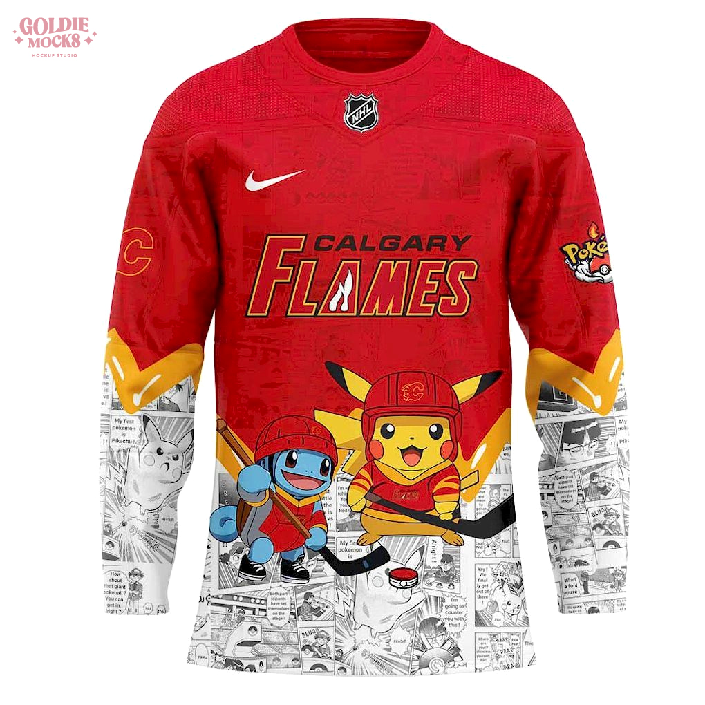 Calgary Flames x Pokémon Special Hockey Jersey Calgary Flames x Pokémon Special Hockey Jersey