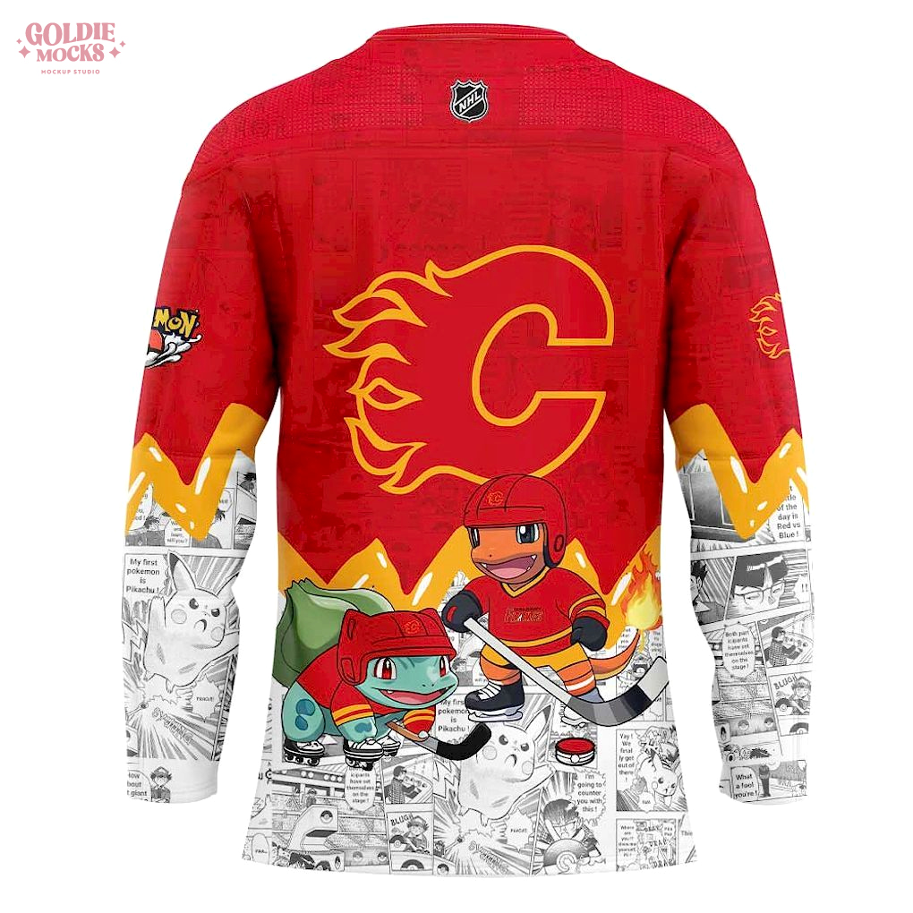 Calgary Flames x Pokémon Special Hockey Jersey Calgary Flames x Pokémon Special Hockey Jersey