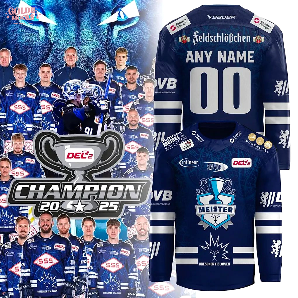 Dresdner Eislöwen DEL2-Meistertitel 2025 Custom Hockey Jersey Dresdner Eislöwen DEL2-Meistertitel 2025 Custom Hockey Jersey