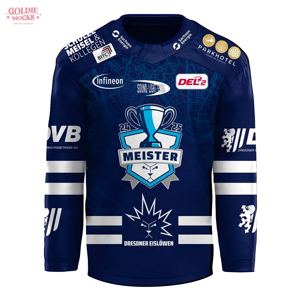 Dresdner Eislöwen DEL2-Meistertitel 2025 Custom Hockey Jersey Dresdner Eislöwen DEL2-Meistertitel 2025 Custom Hockey Jersey