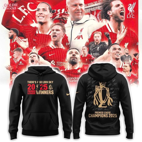 Liverpool Champions Primier Leagues 2025 Signature Teams Special Black Hoodie