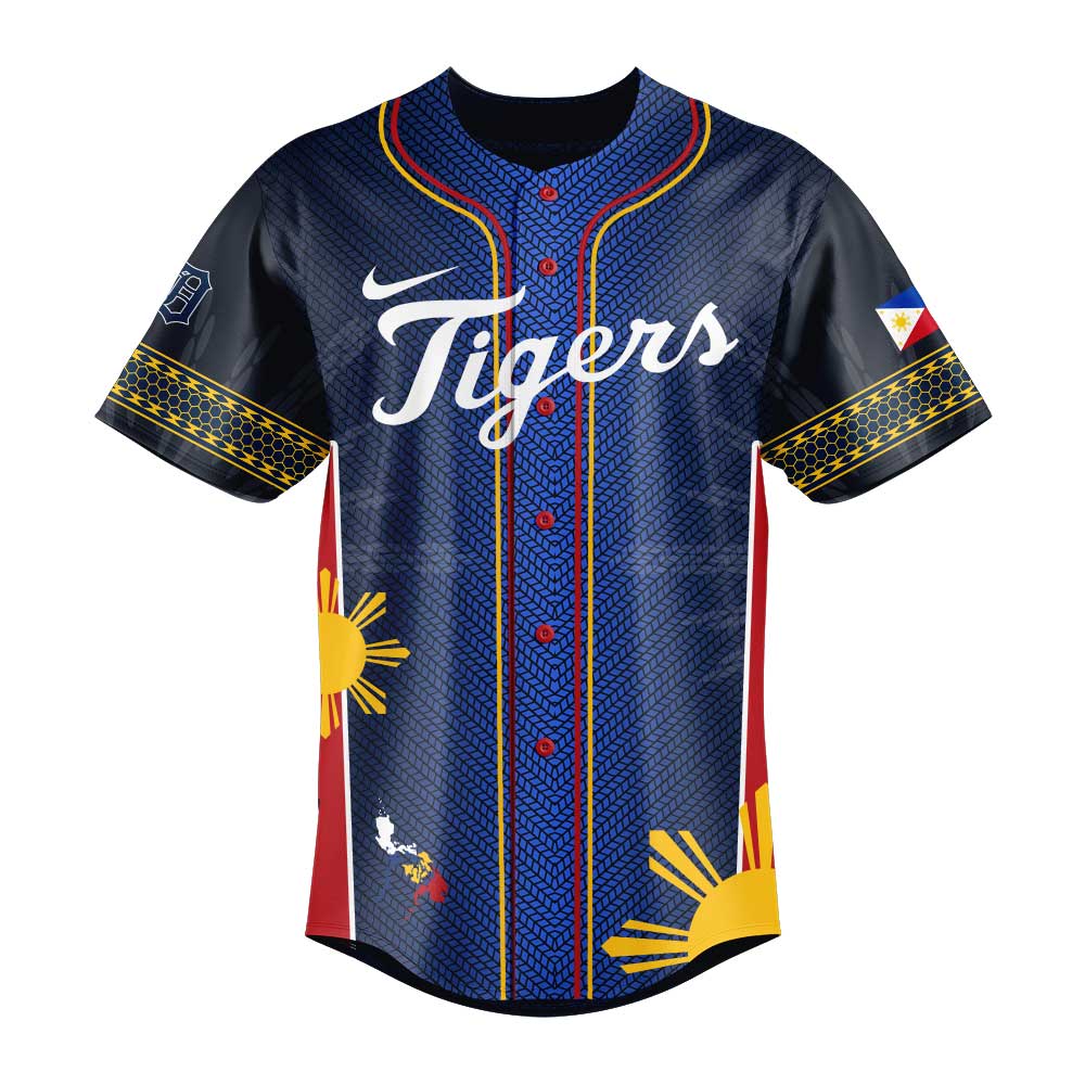 Detroit Tigers Filipino Heritage Night 2025 Custom Jersey Detroit Tigers Filipino Heritage Night 2025 Custom Jersey