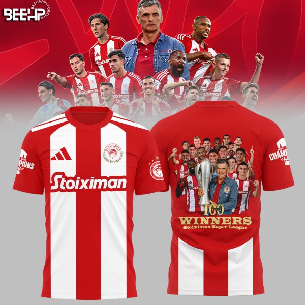 Olympiacos F.C 48th Champions 2025 T-Shirt