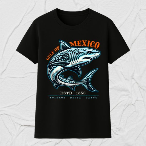 Gulf of Mexico Foxtrot Delta Tango Tribal Shark 2025 T-Shirt