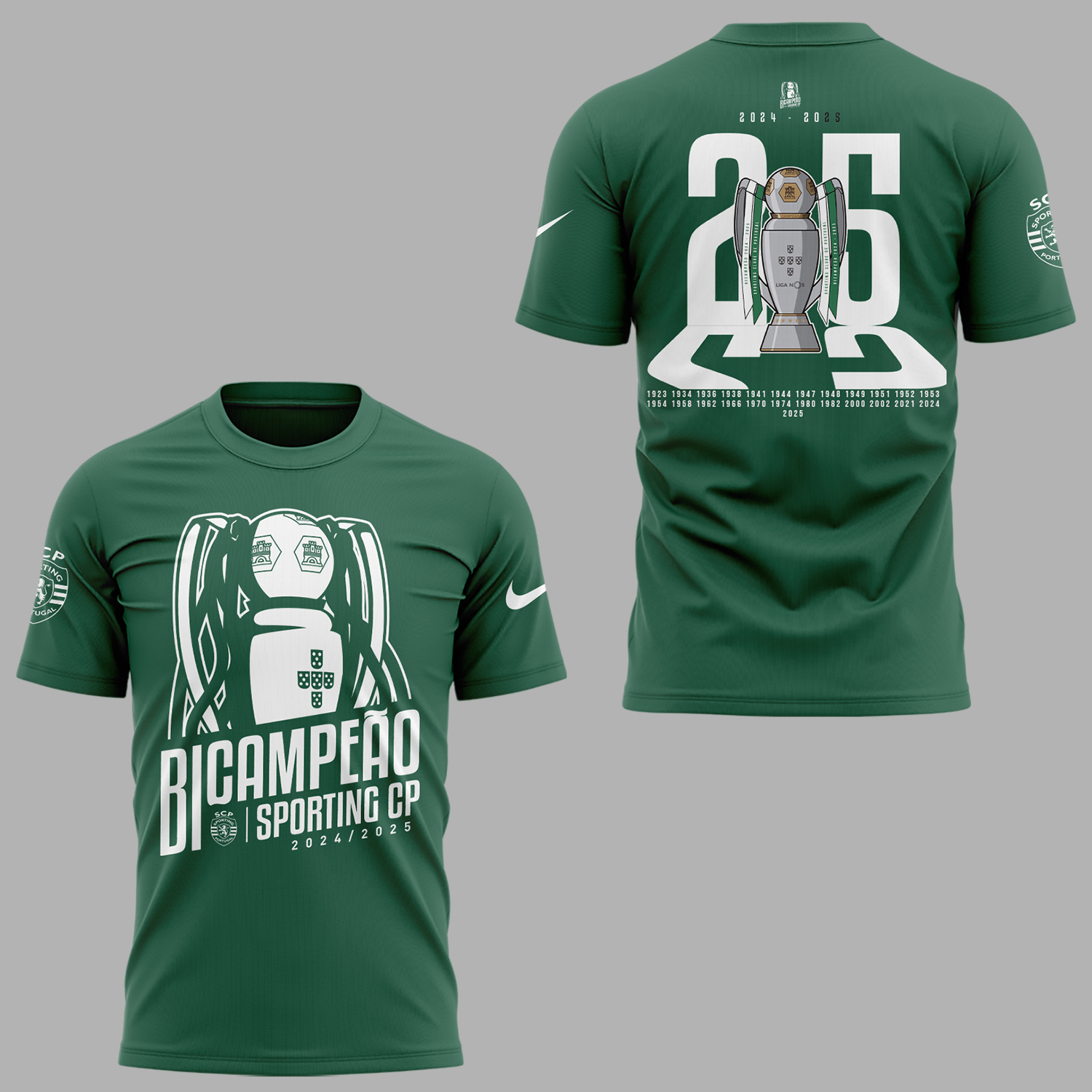 BICAMPEÕES NACIONAIS 2024/2025 T-Shirt BICAMPEÕES NACIONAIS 2024/2025 T-Shirt