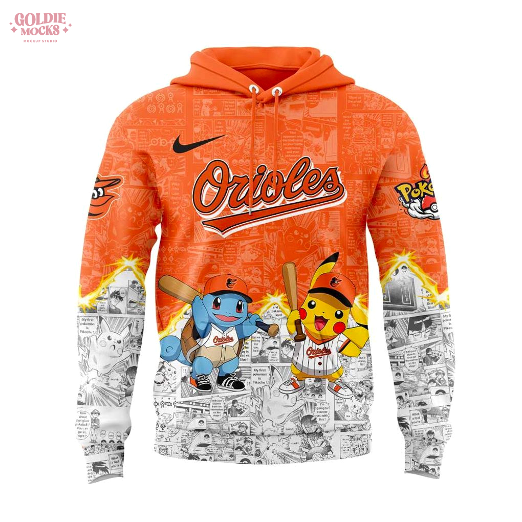 Baltimore Orioles x Pokémon Limited Edition 2025 Hoodie Baltimore Orioles x Pokémon Limited Edition 2025 Hoodie