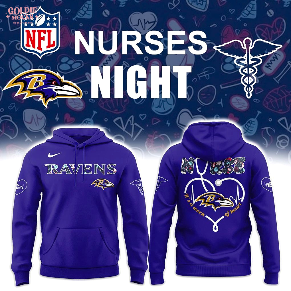 Baltimore Ravens Nurses Appreciation 2025 Hoodie Baltimore Ravens Nurses Appreciation 2025 Hoodie