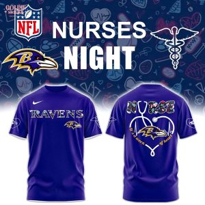 Baltimore Ravens Nurses Appreciation 2025 Purple T-Shirt