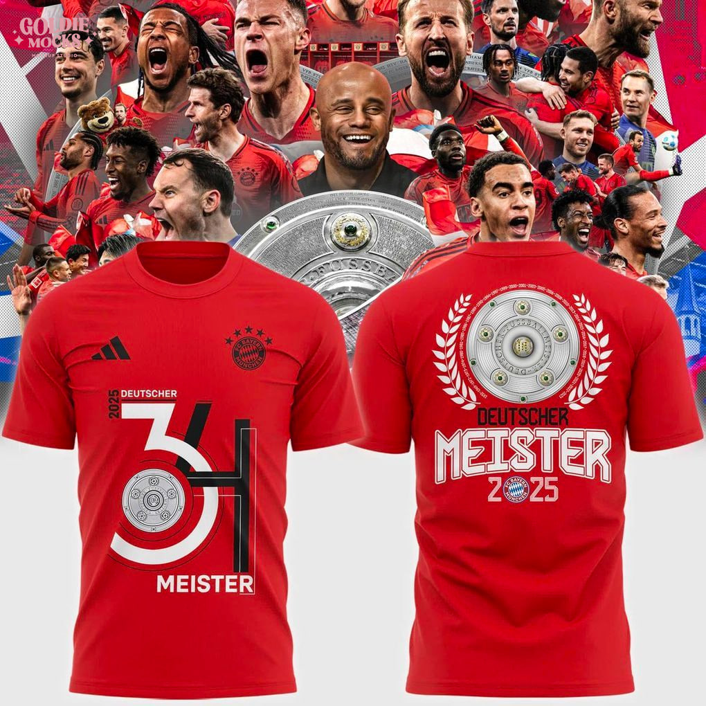 Bayern Deutscher Meister 2025 T-Shirt Bayern Deutscher Meister 2025 T-Shirt