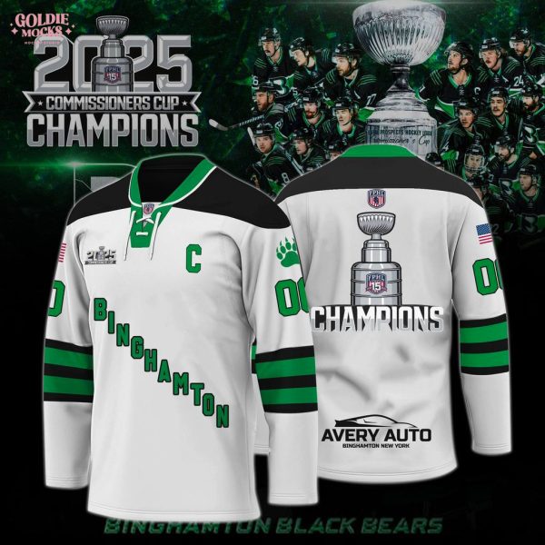 Binghamton Black Bears Champions Commissioner 2025 Jersey