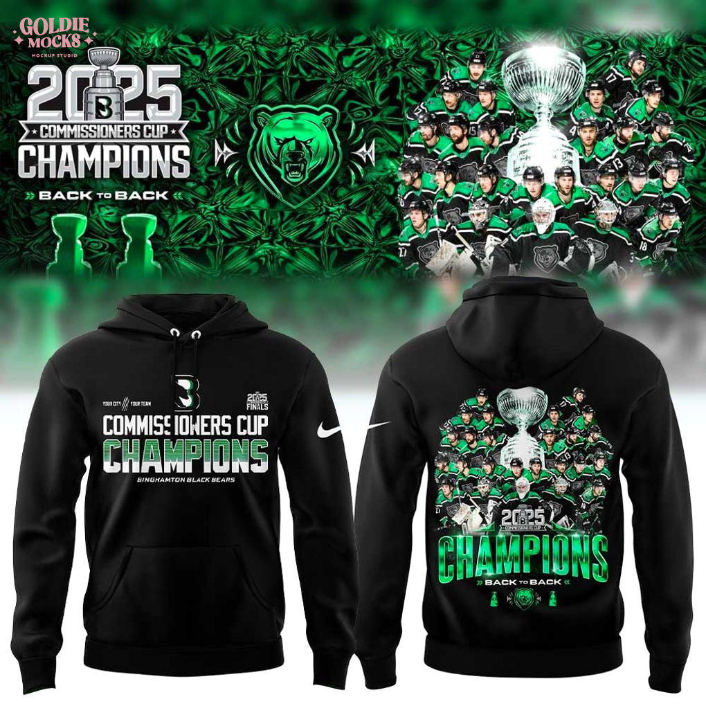 Binghamton Black Bears Commissioner’s Cup Finals 2025 Black Hoodie Binghamton Black Bears Commissioner’s Cup Finals 2025 Black Hoodie
