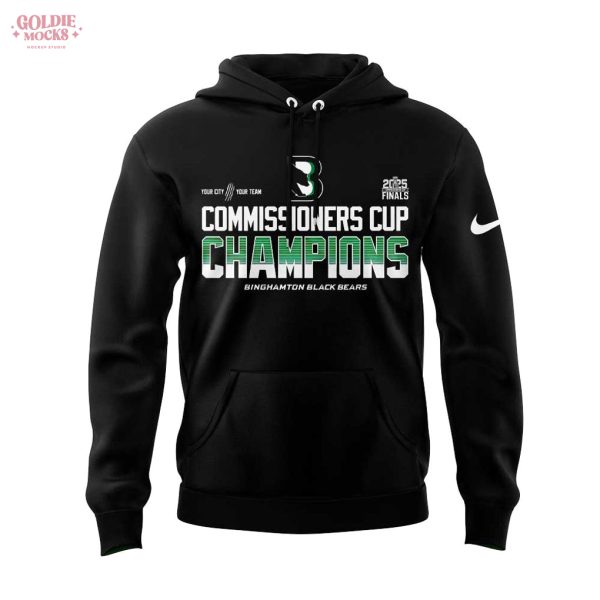 Binghamton Black Bears Commissioner’s Cup Finals 2025 Black Hoodie