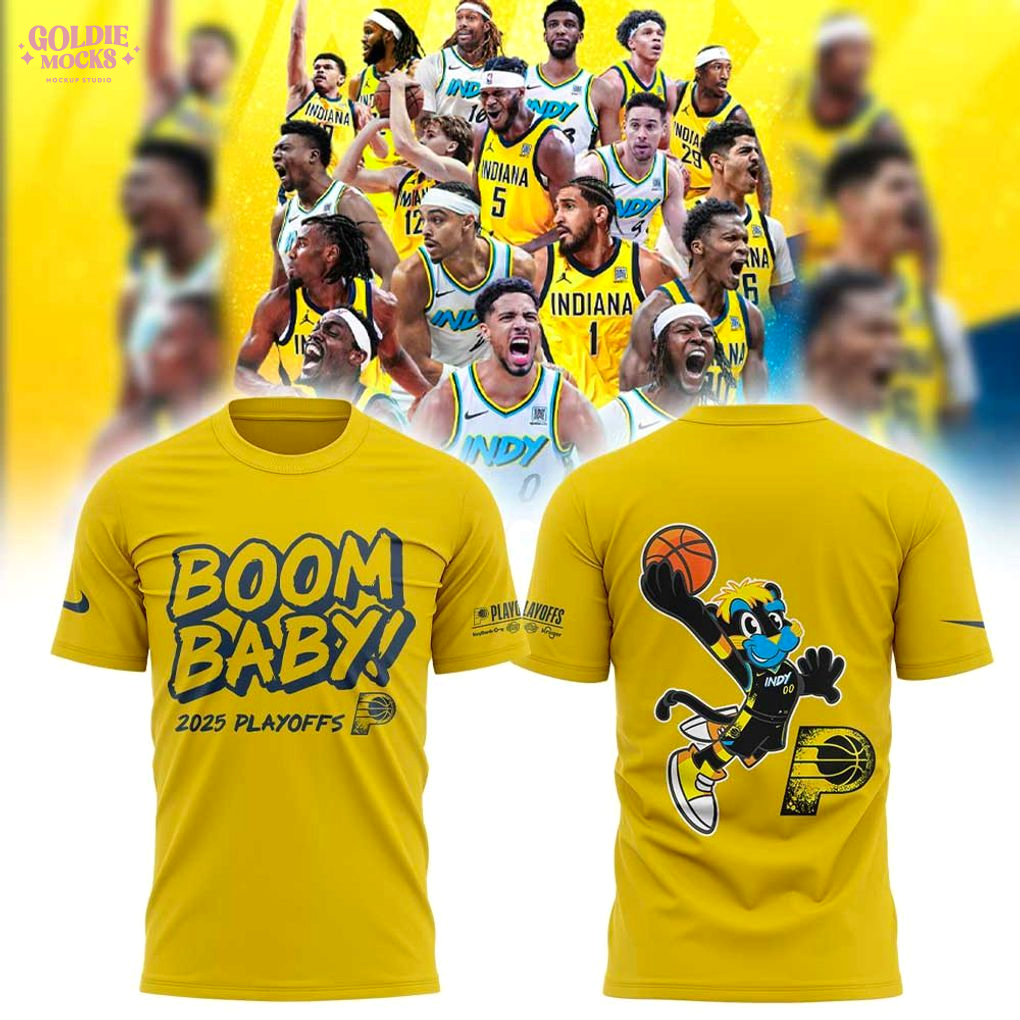 Boom Baby Indiana Pacers 2025 Playoffs T-Shirt Boom Baby Indiana Pacers 2025 Playoffs T-Shirt