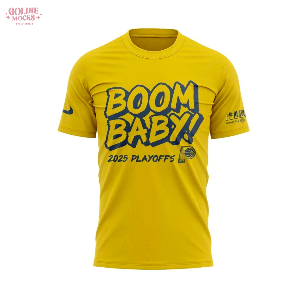 Boom Baby Indiana Pacers 2025 Playoffs T-Shirt Boom Baby Indiana Pacers 2025 Playoffs T-Shirt