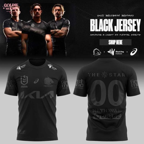 Brisbane Broncos Our 2025 Black Custom T-Shirt
