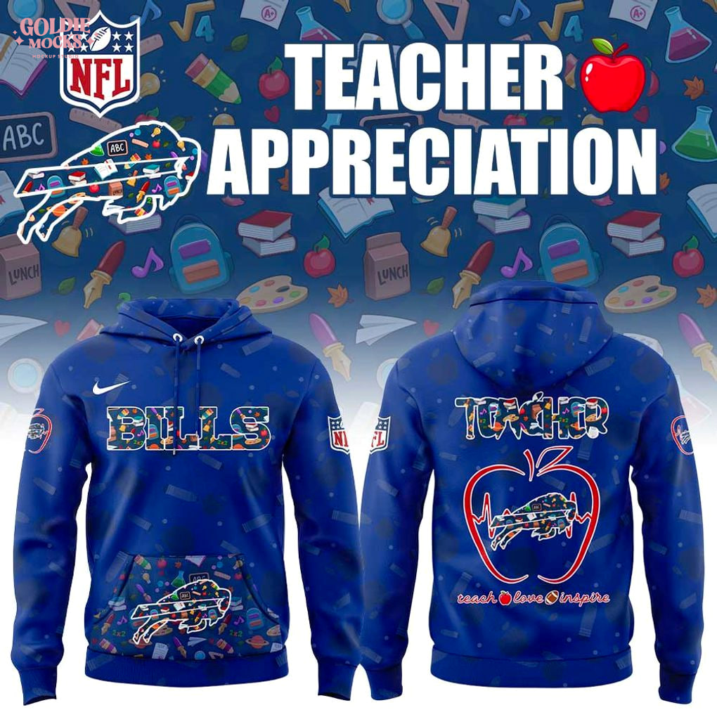 Buffalo Bills Teacher Appreciation Day 2025 Premium Hoodie Buffalo Bills Teacher Appreciation Day 2025 Premium Hoodie