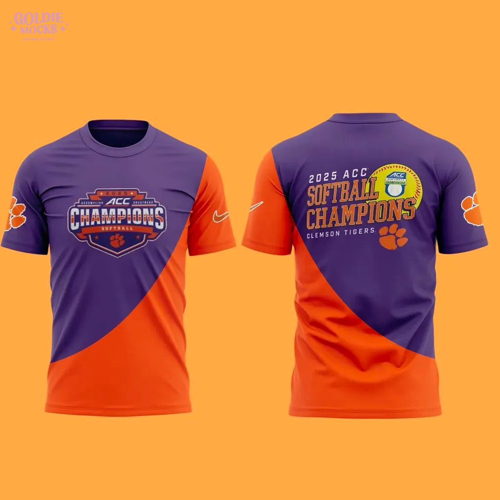 Clemson Softball ACC Champions 2025 For Fans T-Shirt Clemson Softball ACC Champions 2025 For Fans T-Shirt