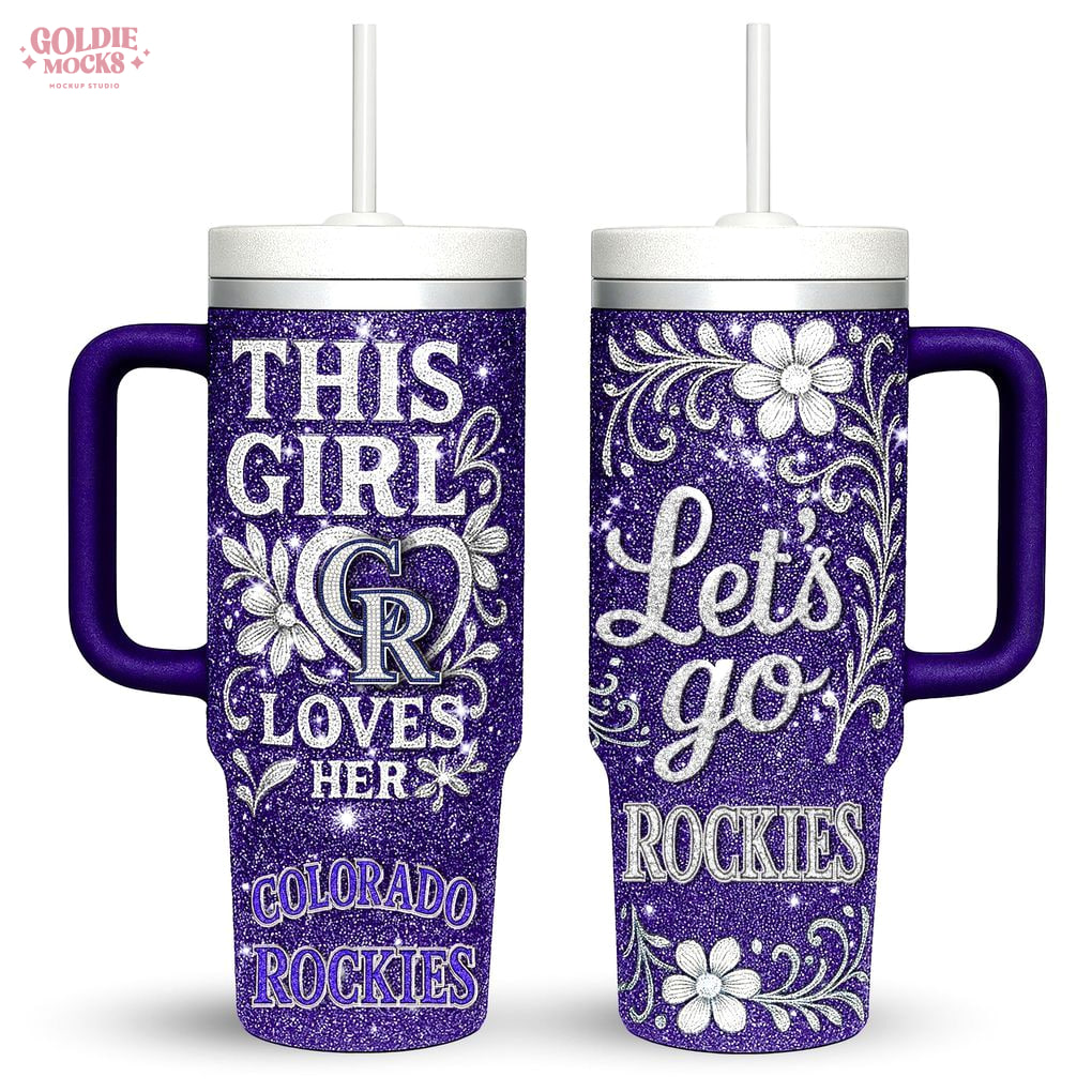 Colorado Rockies | Premium 40oz Tumbler With Handle Colorado Rockies | Premium 40oz Tumbler With Handle