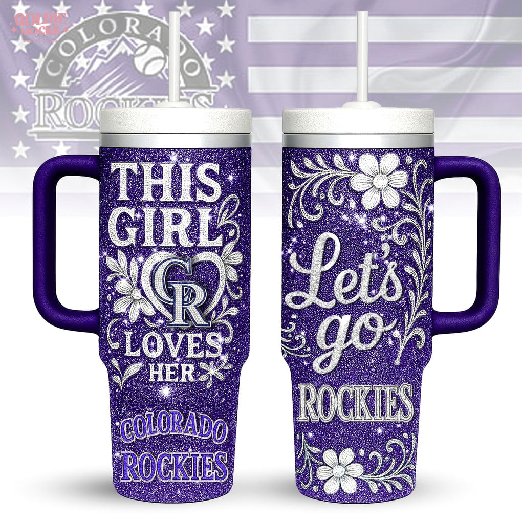 Colorado Rockies | Premium 40oz Tumbler With Handle Colorado Rockies | Premium 40oz Tumbler With Handle