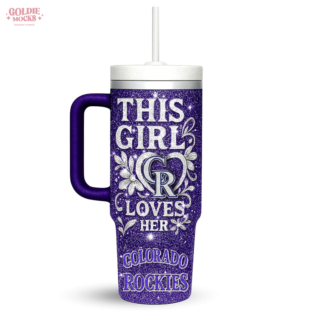 Colorado Rockies | Premium 40oz Tumbler With Handle Colorado Rockies | Premium 40oz Tumbler With Handle