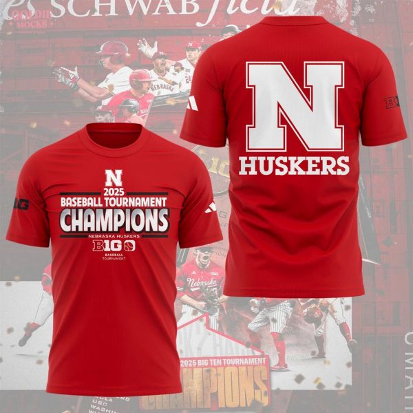Cornhuskers Baseball Champions 2025 For Fans Red T-Shirt