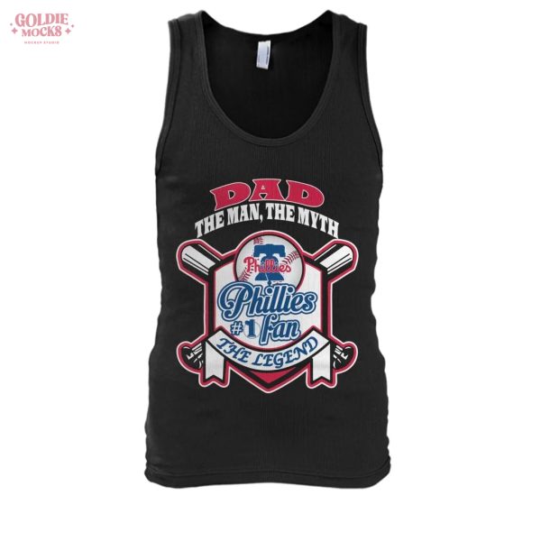 Dad The Men The Myth Philadelphia Phillies Fans 2025 T-Shirt