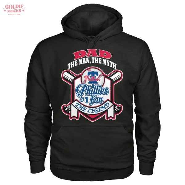 Dad The Men The Myth Philadelphia Phillies Fans 2025 T-Shirt