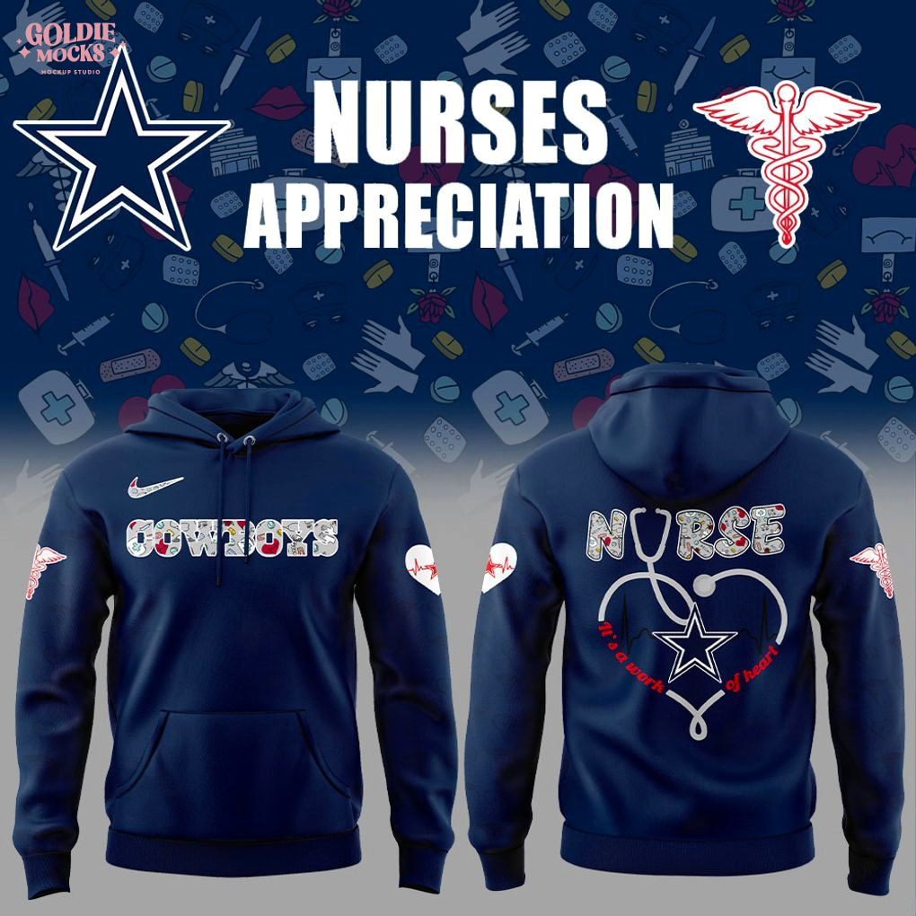 Dallas Cowboys Nurses Appreciation Day 2025 Hoodie Dallas Cowboys Nurses Appreciation Day 2025 Hoodie