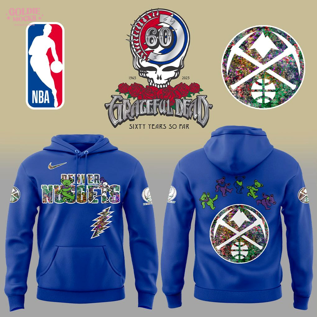 Denver Nuggets Grateful Dead 60th Anniversary 2025 Hoodie Denver Nuggets Grateful Dead 60th Anniversary 2025 Hoodie