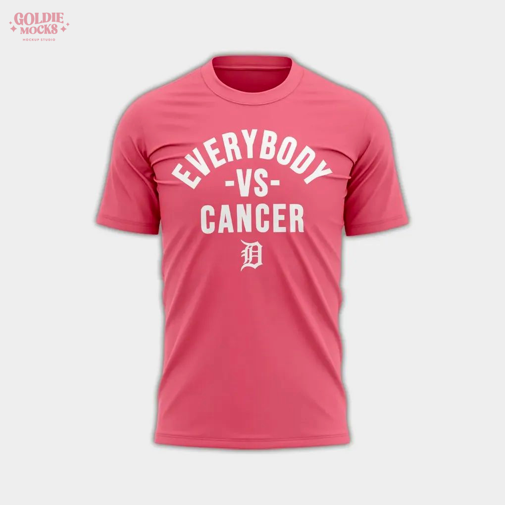 Detroit Tigers x Cancer Day Pink 2025 T-Shirt Detroit Tigers x Cancer Day Pink 2025 T-Shirt