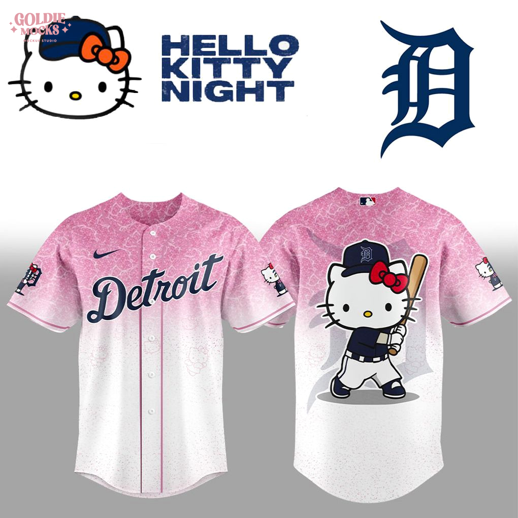 Detroit Tigers x Hello Kitty 2025 Premium Pink Jersey Detroit Tigers x Hello Kitty 2025 Premium Pink Jersey
