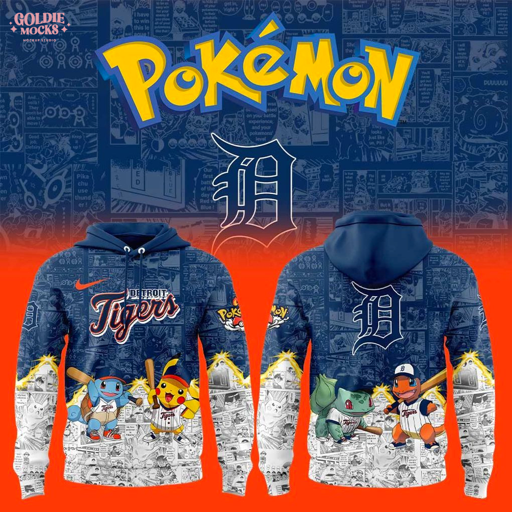 Detroit Tigers x Pokémon Limited Edition 2025 Hoodie Detroit Tigers x Pokémon Limited Edition 2025 Hoodie