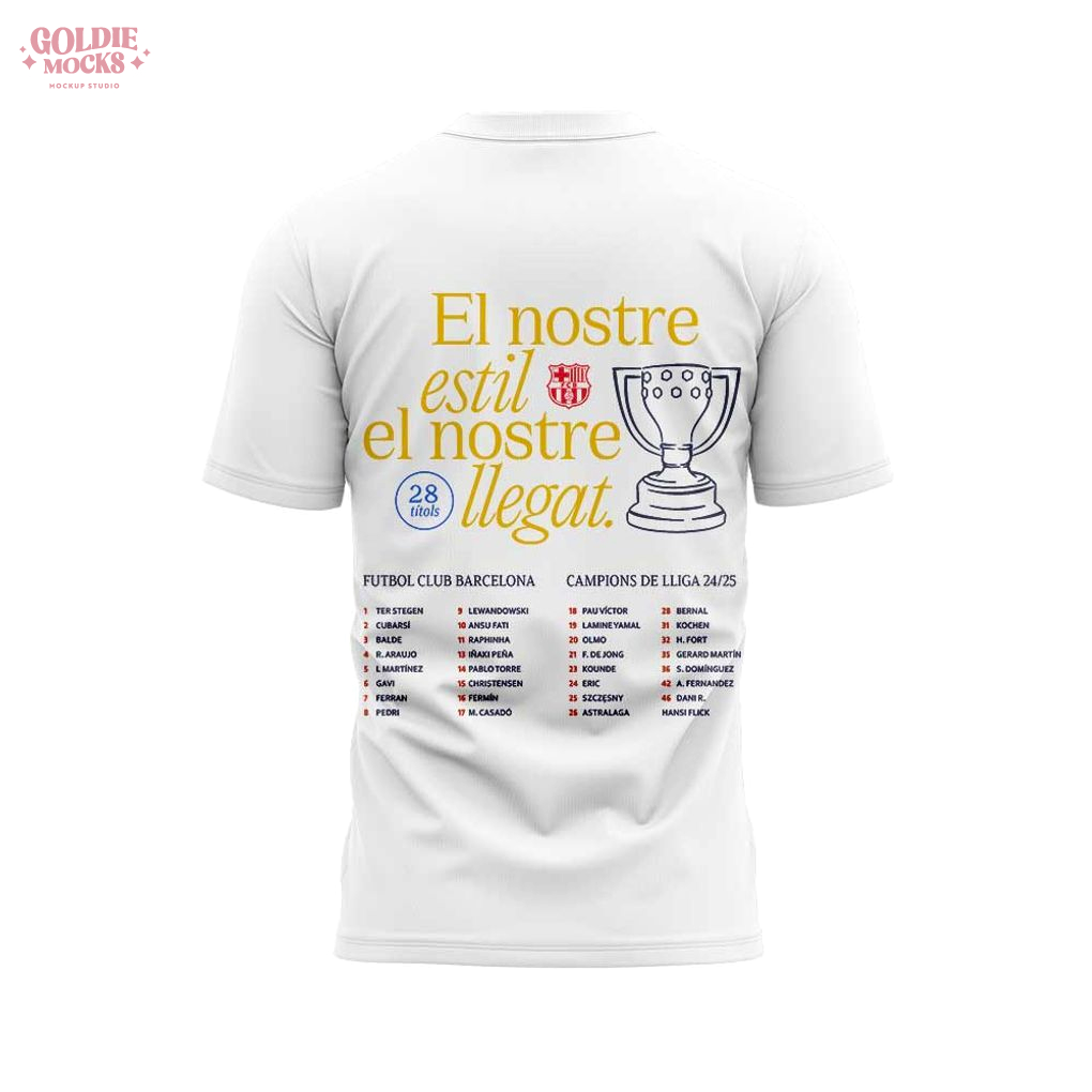 FC Barcelona La Liga Winners 2025 El Nostre T-Shirt FC Barcelona La Liga Winners 2025 El Nostre T-Shirt
