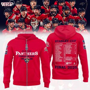 Florida Panthers Stanley Cup Final 2025 Red Hoodie