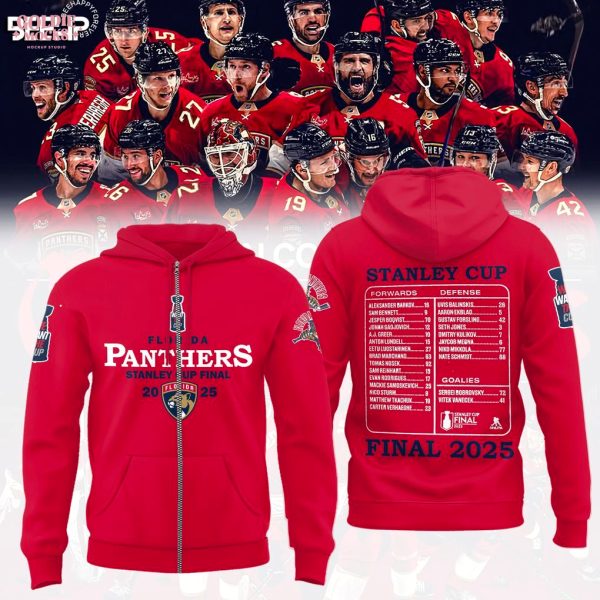 Florida Panthers Stanley Cup Final 2025 Red Hoodie