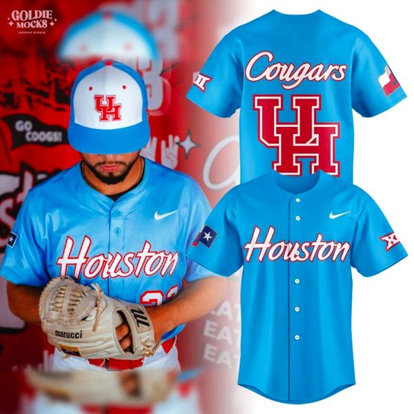 Houston Cougars Baseball Blue 2025 Special Baseball Jersey