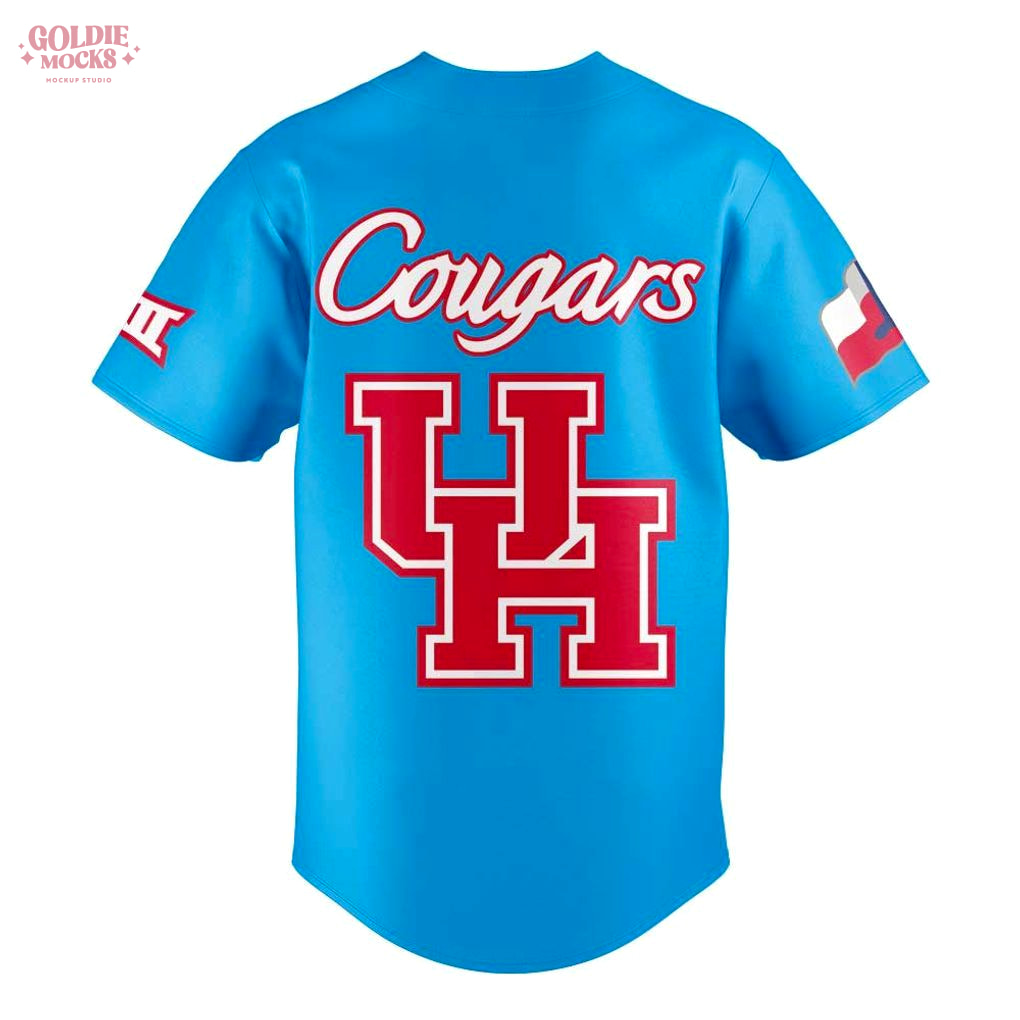 Houston Cougars Baseball Blue 2025 Special Baseball Jersey Houston Cougars Baseball Blue 2025 Special Baseball Jersey