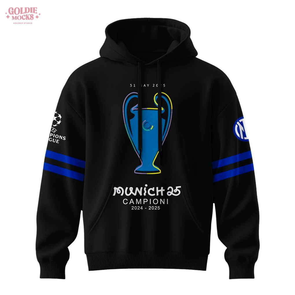 Inter Milan Champions League Winner 2025 For Fans Hoodie Inter Milan Champions League Winner 2025 For Fans Hoodie