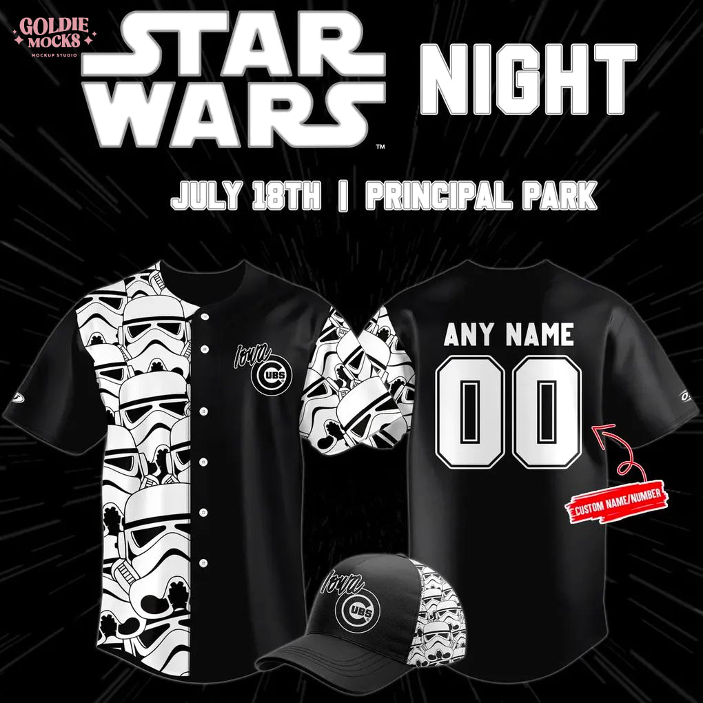 Iowa Cubs x Star Wars Night 2025 Baseball Jersey Iowa Cubs x Star Wars Night 2025 Baseball Jersey