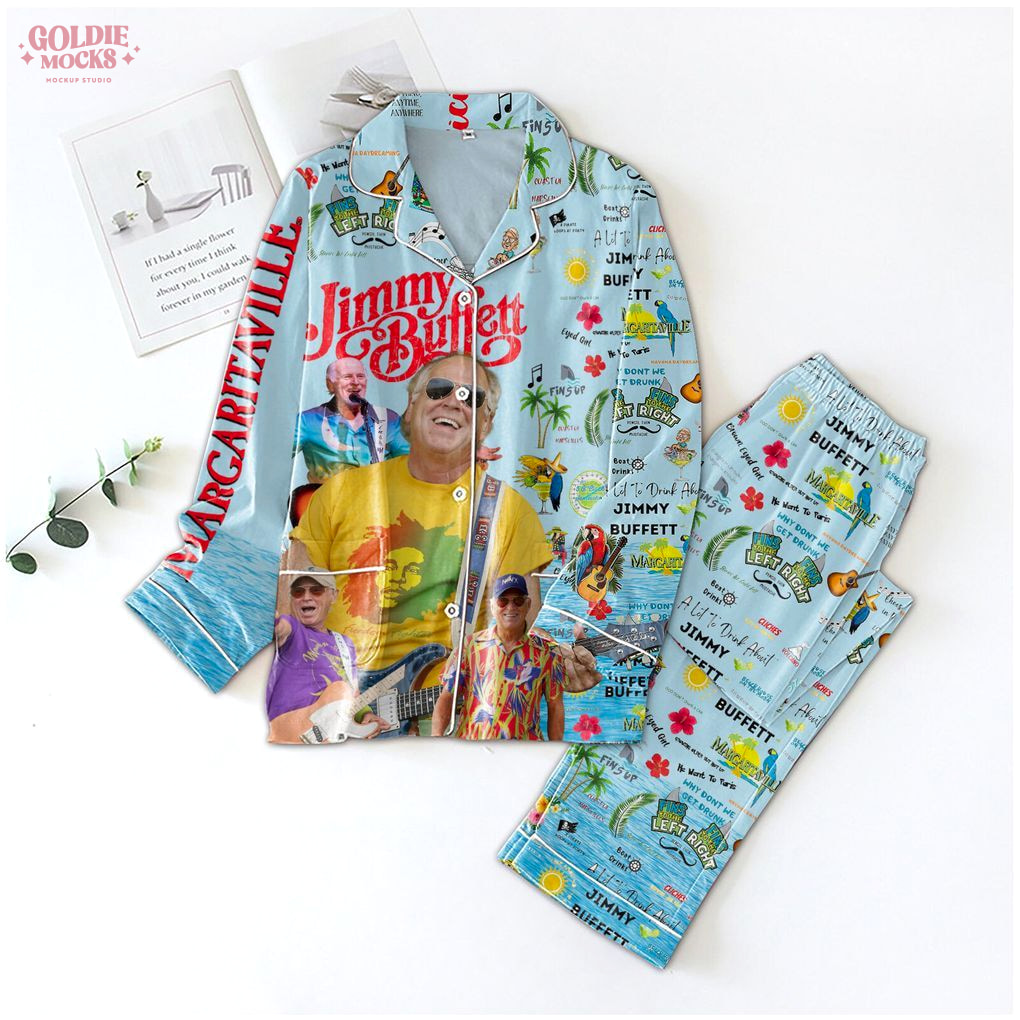 Jimmy Buffett 2025 Satin Pajamas Set Jimmy Buffett 2025 Satin Pajamas Set