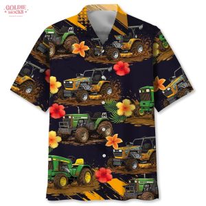 Lawn Tractor Mud Race 2025 Hawaiian Shirt
