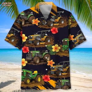 Lawn Tractor Mud Race 2025 Hawaiian Shirt