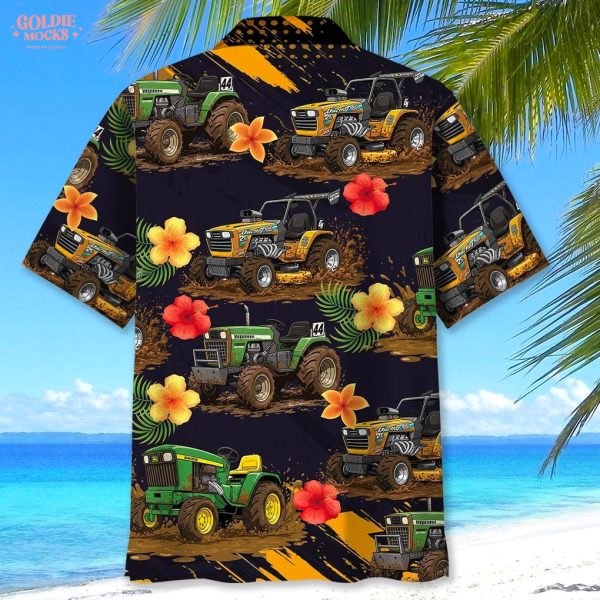 Lawn Tractor Mud Race 2025 Hawaiian Shirt