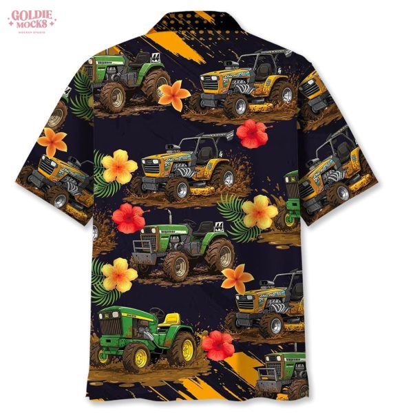 Lawn Tractor Mud Race 2025 Hawaiian Shirt