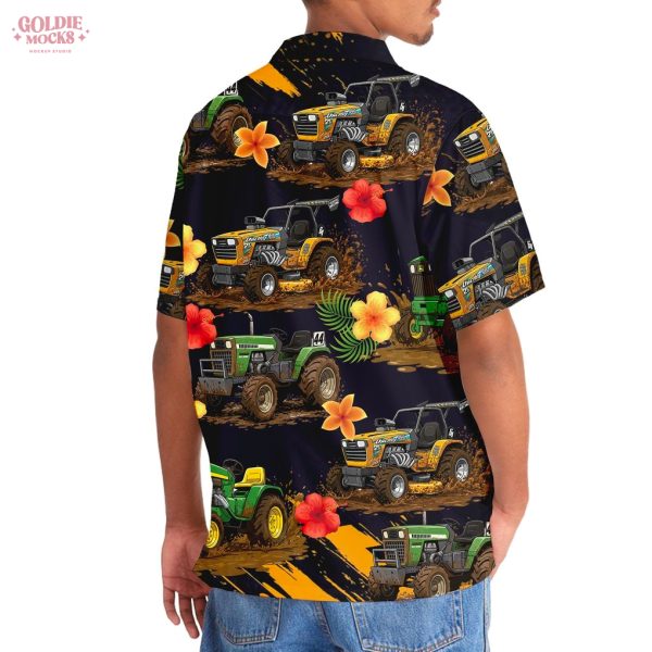Lawn Tractor Mud Race 2025 Hawaiian Shirt