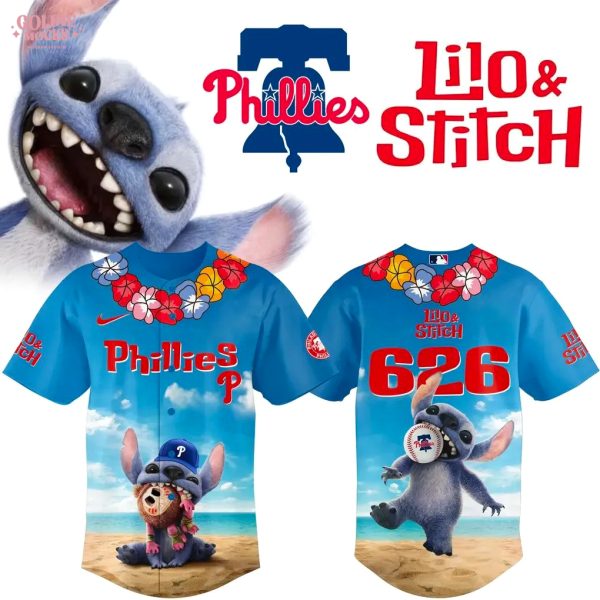Lilo & Stitch x Philadelphia Phillies Special 2025 Jersey