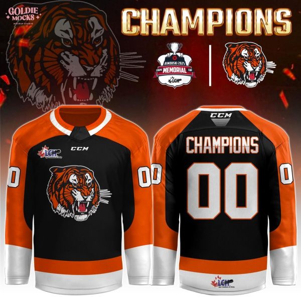 Medicine Hat Tigers 2025 Memorial Cup Champions Hockey Jersey