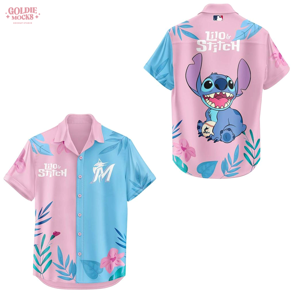 Miami Marlins x Lilo & Stitch 2025 For Fans Hawaiian Shirt Miami Marlins x Lilo & Stitch 2025 For Fans Hawaiian Shirt